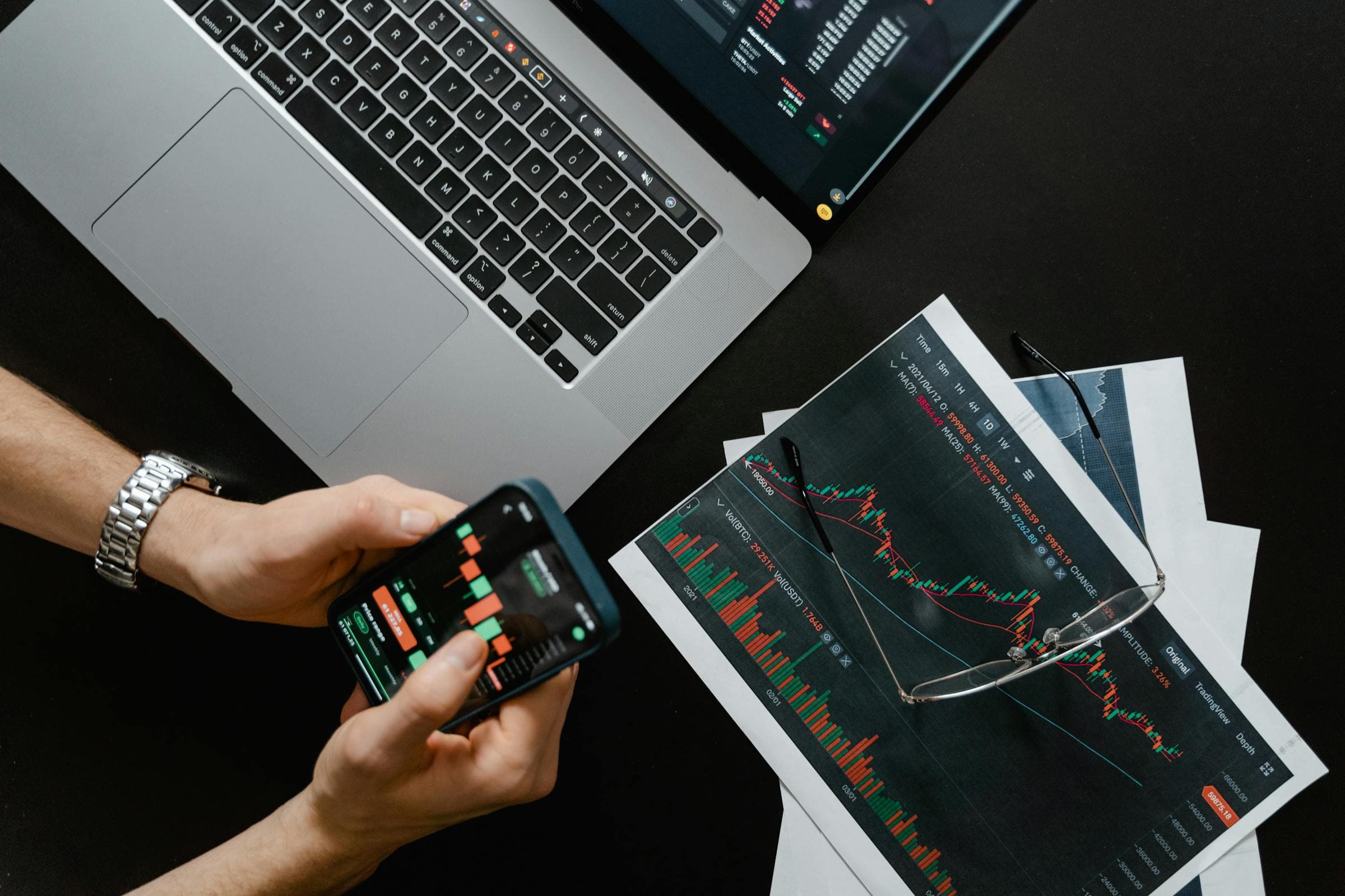 Analytics dashboard on laptop