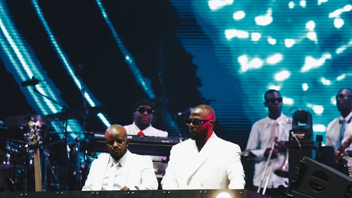 Kabza De Small and DJ Maphorisa perform at Scorpion Kings Live at FNB Stadium